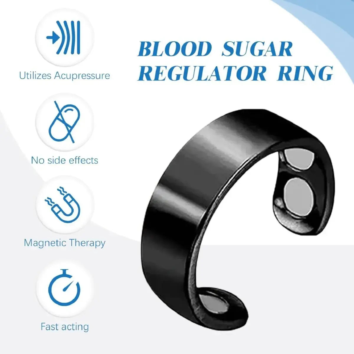 Sugar Control Ring | Adjustable Magnetic Therapy Ring for Blood Sugar Management - Buy 1 Get 1 Free!